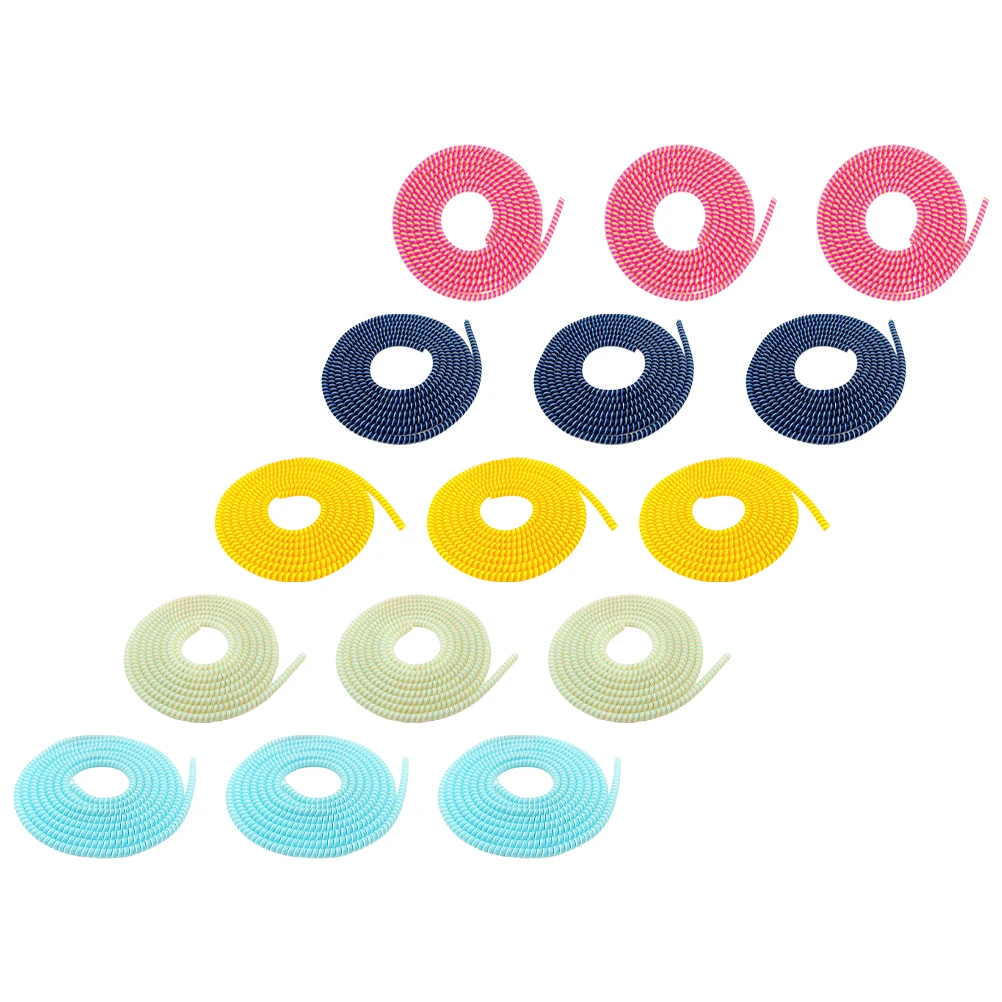 

15 Pcs Data Cable Protective Sleeve Saver Cord Protectors Line Cover Sleeves Phone Organizer End Charging