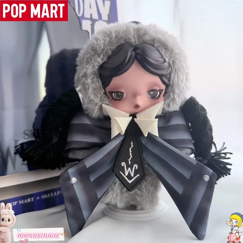 

Pop Mart Skullpanda × Wednesday Nevermore Academy Uniform Plush Keychain Official Collaboration Doll Cute Character Hanging Gift