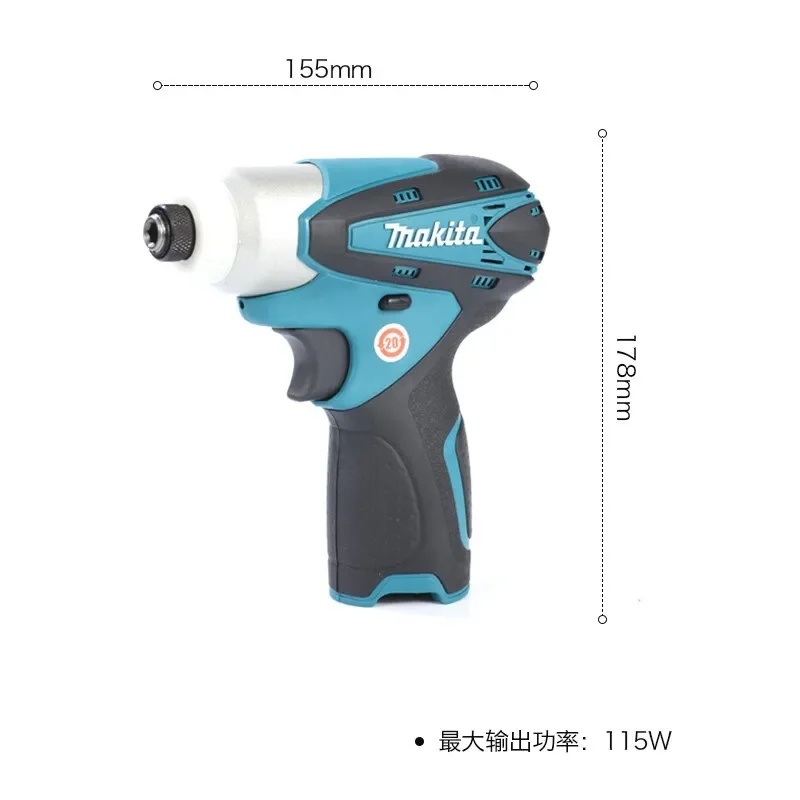 MAKITA TD090DZ Cordless Impact Driver Drill 10.8V Lithium Power Tools Electric Screwdriver 2400RPM 90NM 3000IPM Home DIY