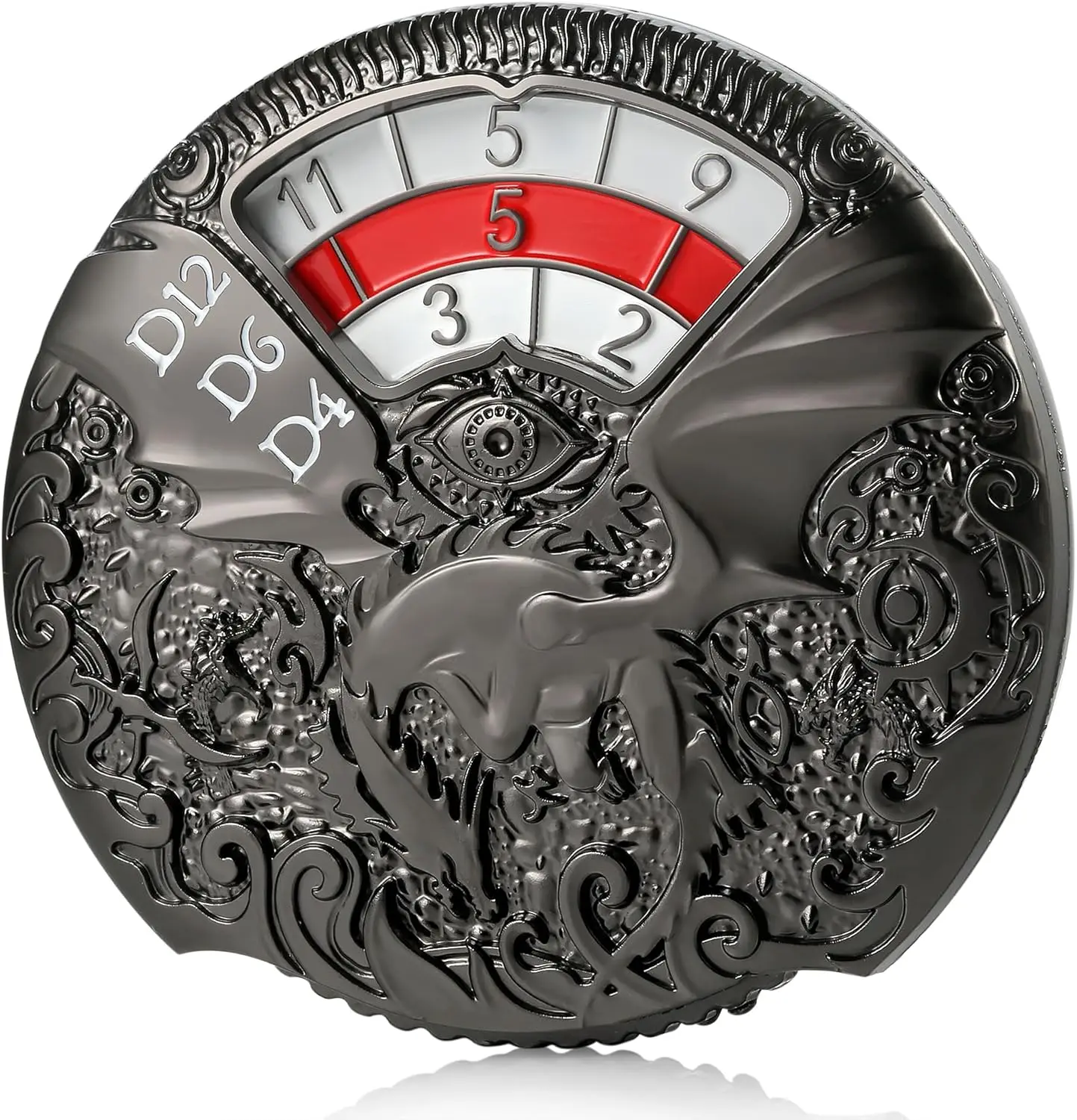 

Набор металлических кубиков-спиннеров 7-в-1 с подарочной коробкой для ролевых игр Dungeons & Dragons (черный, красный)