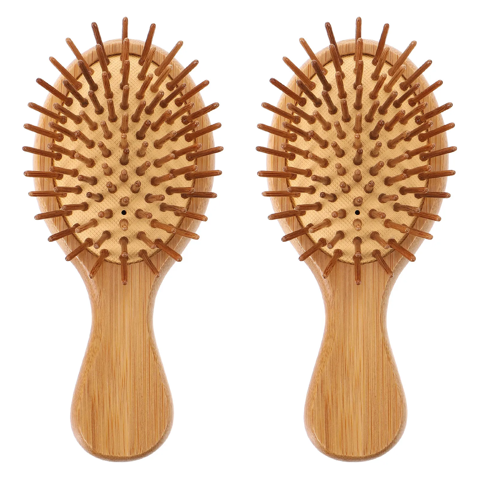 

2Pcs Bamboo Airbag Comb Ergonomic Handle Anti Static Scalp Massage Hair Brush for Healthy Shine Growth