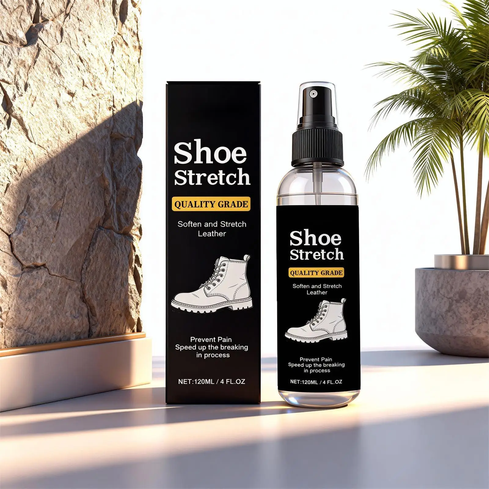 120ml Shoe Stretcher Spray Softening Stretching Liquid Professional Boot Stretcher Spray for Leather Suede Canvas Softeners