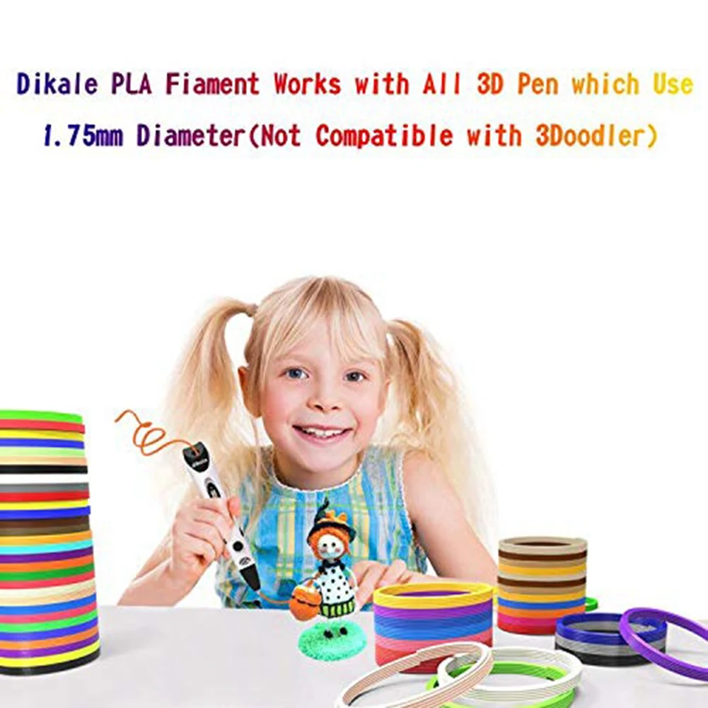 3D Pen Filament Refills 30 Colors,3D Pen Filament PLA 1.75Mm,Non-Toxic, Smooth Printing Refills
