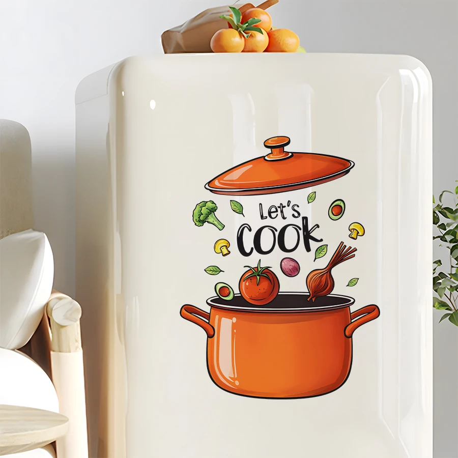 ملصقات حائط للمطبخ الكرتونية فن الطبخ لديكور المنزل، ملصقات حائط من الفينيل ذاتية اللصق قابلة للإزالة #2