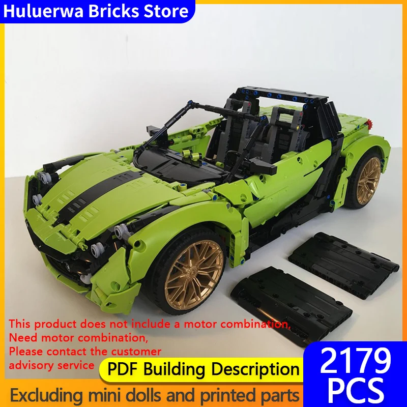 

Speed Racing Car Model MOC Building Bricks Luxury Top Tier Sports Car Modular Technology Gift Holiday Assemble Children Toy Suit