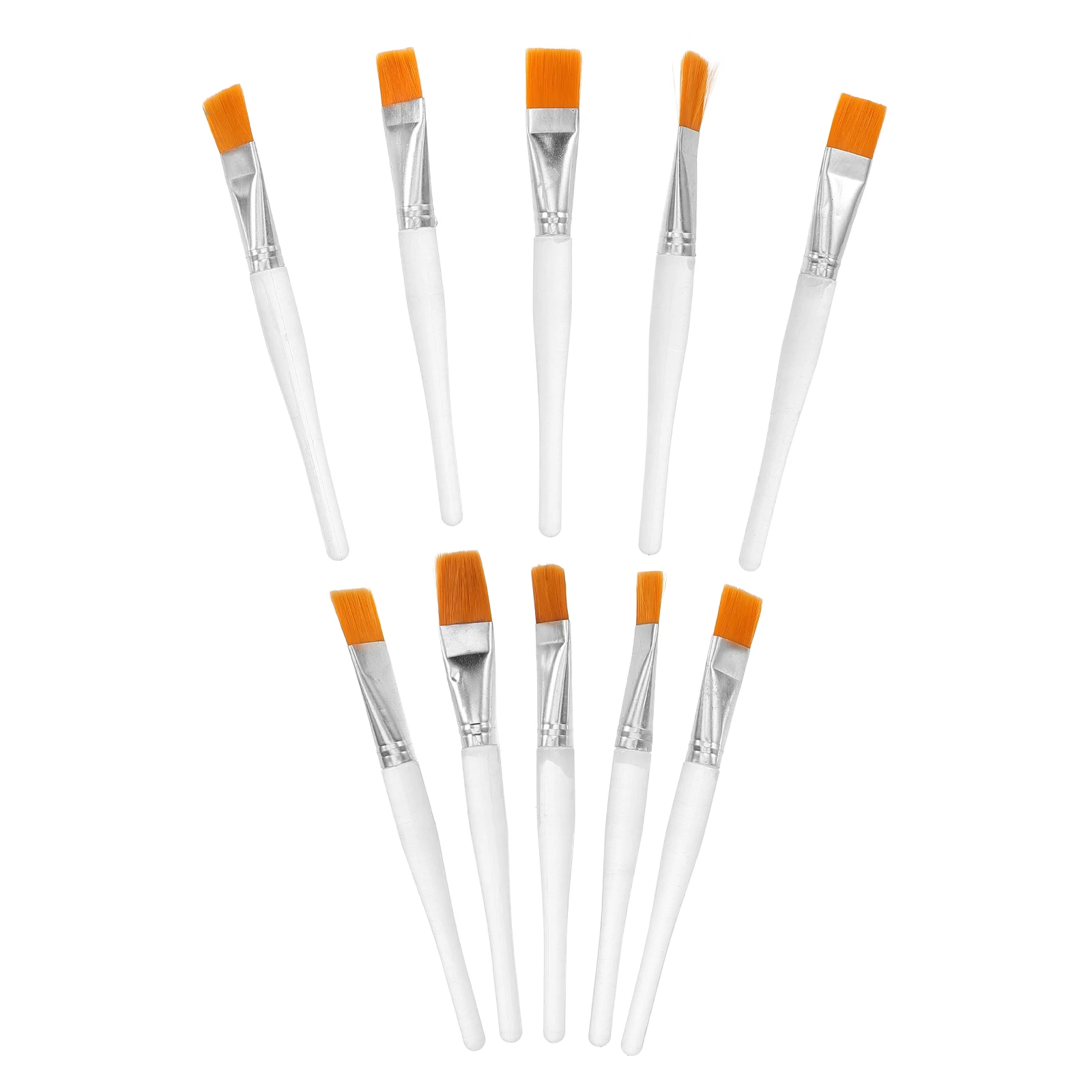 

10 Pcs Sand Painting Brush Set for Acrylic Watercolor Oil Paint Long Handle Nylon Brushes Portable Art Supplies
