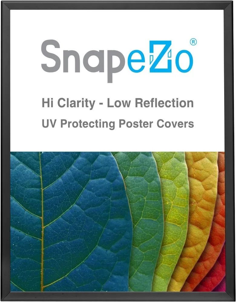 

SnapeZo Poster Frame 36x48, Black, 1.25 Inch Aluminum Profile, Front-Loading Snap Frame, Wall Mounting