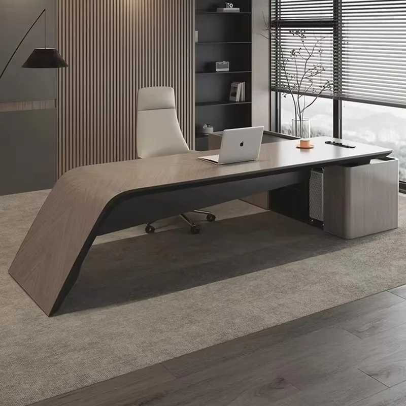 

Asthetic Designer Office Desk Desktop Storage Modern Wooden Office Desk Study Drawers Height Mesa De Escritorio Furniture Office