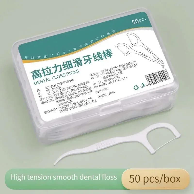3 PCS Disposable Plastic Toothpick Dental Floss High-tension Smooth Dental Floss Stick Portable Dental Floss Box Dental image 3