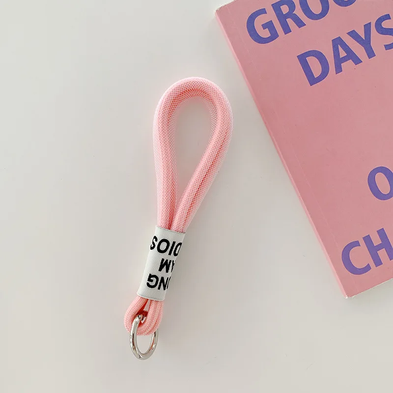 Double Color Weave Mobile Phone Straps Keychain Key Ring Braided Rope Gifts For Women Men Bag Accessorie Diy Handmade Hand Rope