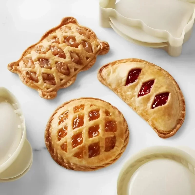 Cetakan Pie musim gugur cetakan tekan adonan alat cetak Pie Mini Halloween Natal cetakan kue Pie cetakan apel labu kacang hazelnut