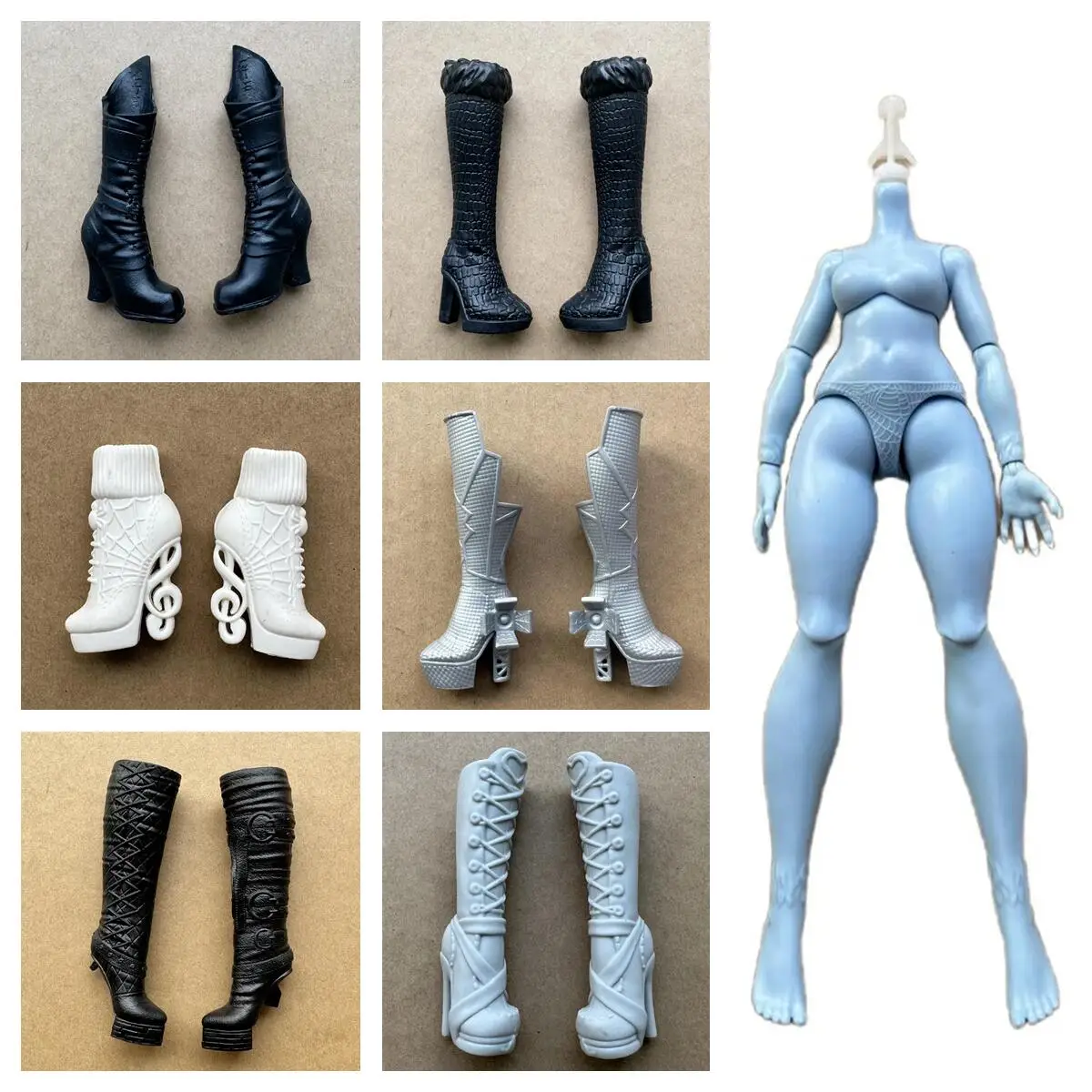 Gambe, Mani, Scarpe, Stivali Lunghi, Pantofole di Ricambio per Bambole Mostro - Accessori Fai da Te