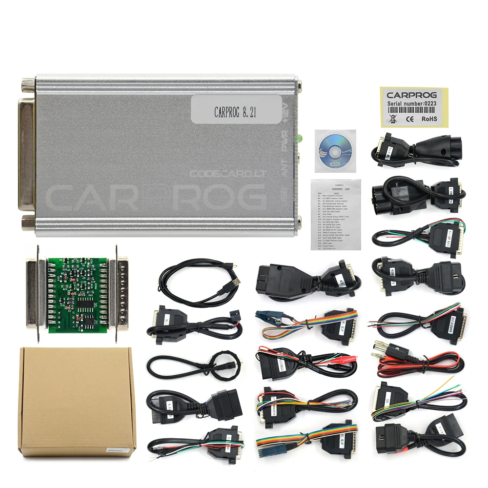 Carprog V13.77 SERG2000CAR000UA Carprog 8.21 Full Adapters CarProg Online Programmer Auto AirbagTool Better than Carprog10.93