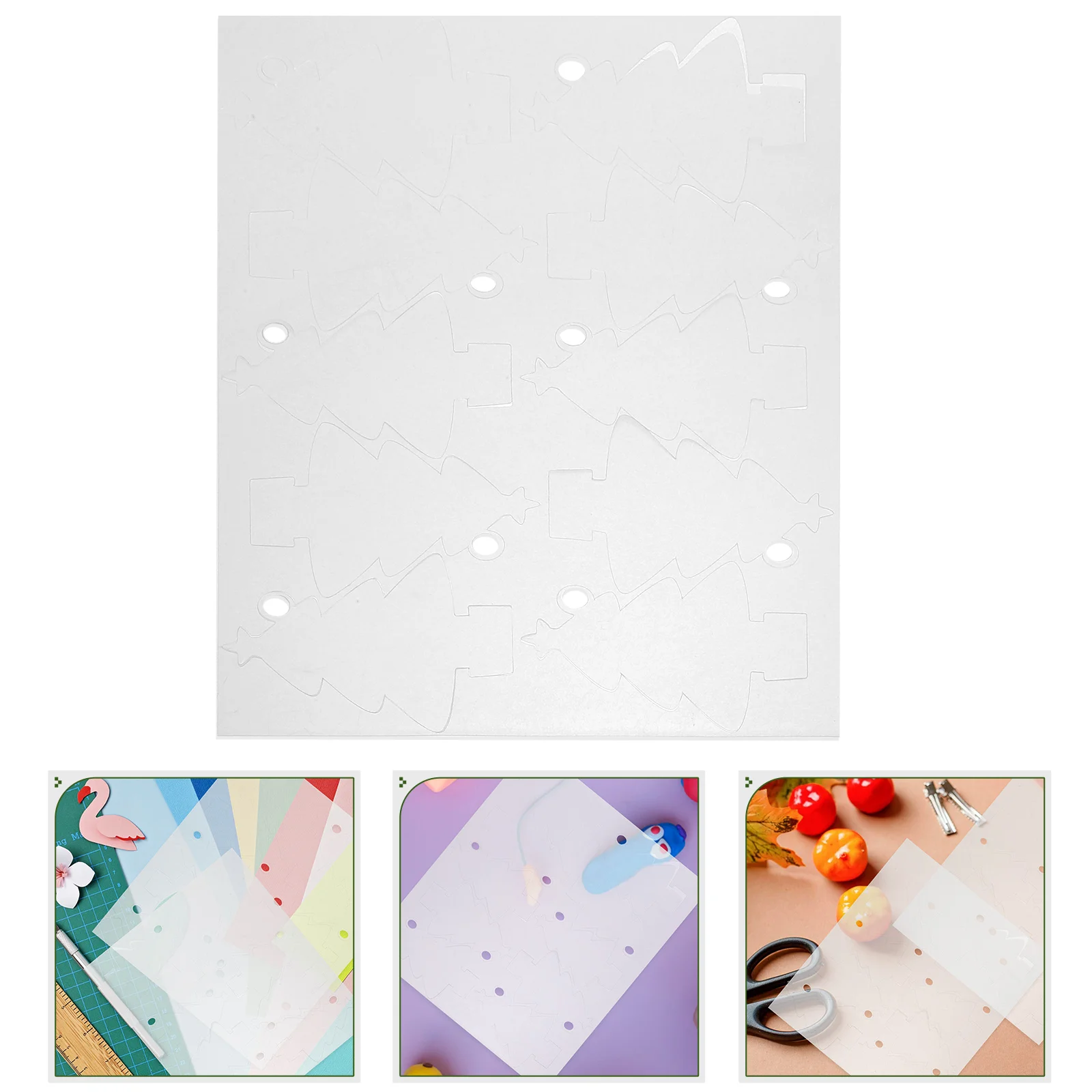 

6pcs Heat Shrink Sheets Christmas Tree Accessories Transparent Pre Cut DIY Crafts H made Decorations Shrinking Film