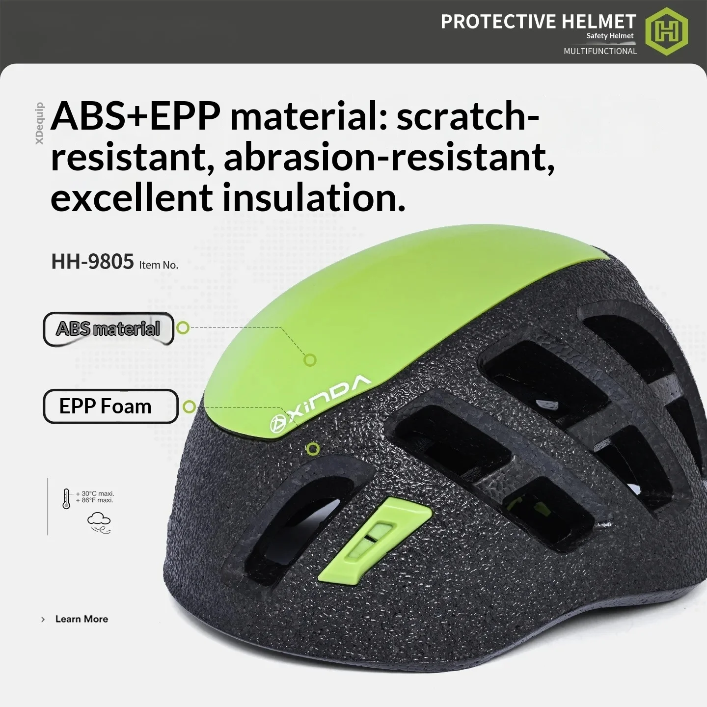 Lightweight Ventilate Outdoor High-Altitude Helmet, ABS+EPP Rescue Mountaineering And Cave Exploration Sports Safety Helmet,P920
