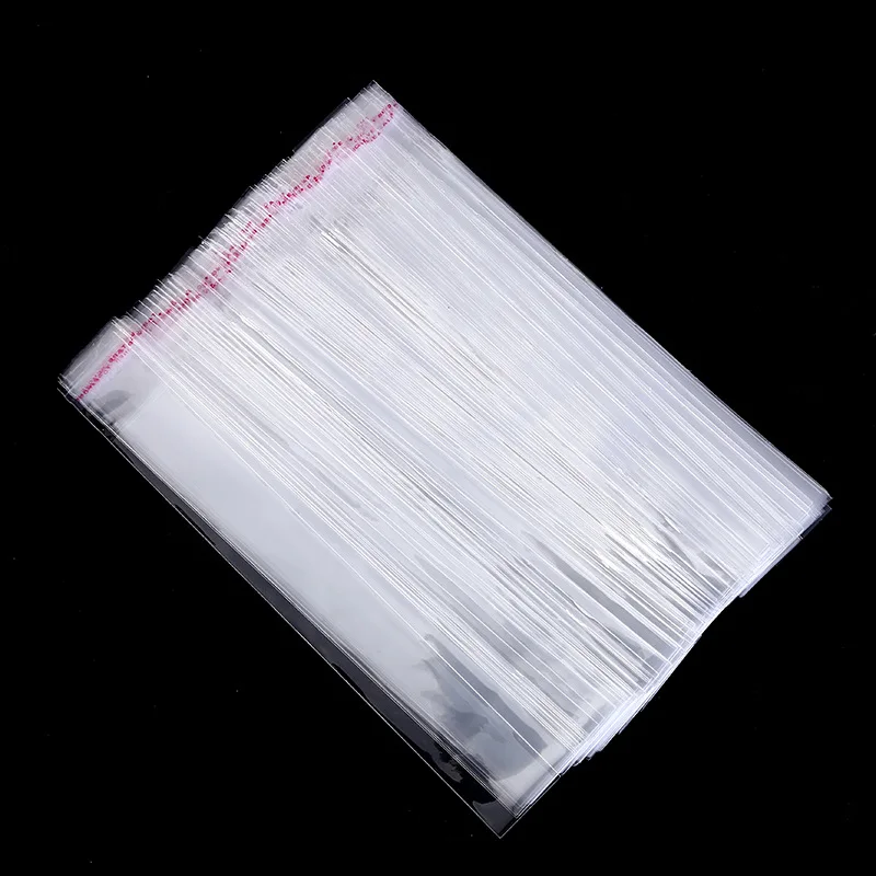 TETP 200pcs/Lot Long Clear Self Adhesive Bags Necklace Accessories Gift Packaging Storage Dustproof Cellophane OPP Plastic