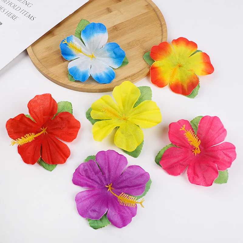 

12/24/30Pc Tropical Monstera Palm Leaves Hibiscus Flower Hawaiian Luau Leaves Tropical Party Jungle Beach Wedding Birthday Decor
