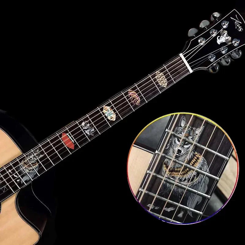 Hot Selling DIY Guitar Fingerboard Inlay Sticker Guitar Neck Headstock Decals Space Series Guitarra Ukulele Inlay Sticker