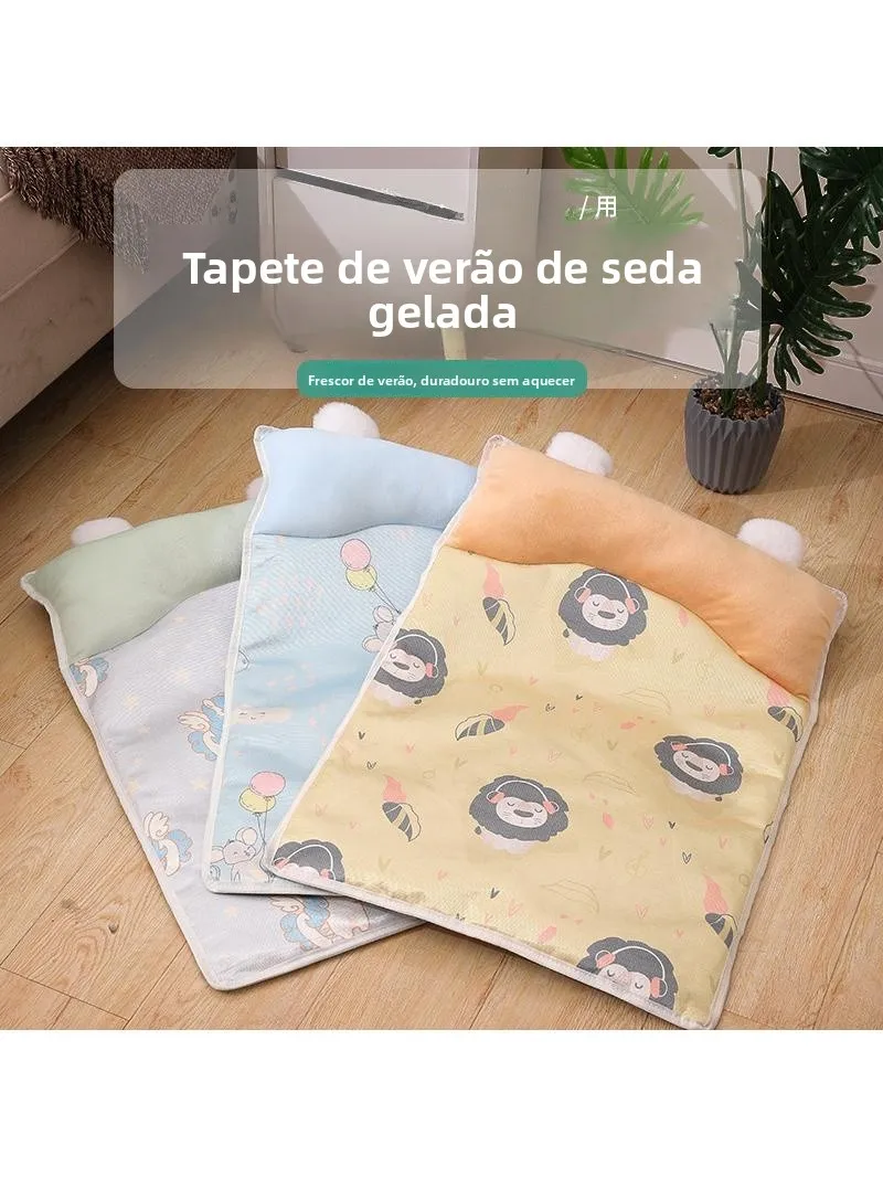ice-silk-dog-bed-teddy-small-medium-dog-bed-pet-supplies-all-seasons-breathable-polyester-fiber-cool-mat-dog-nest-nest
