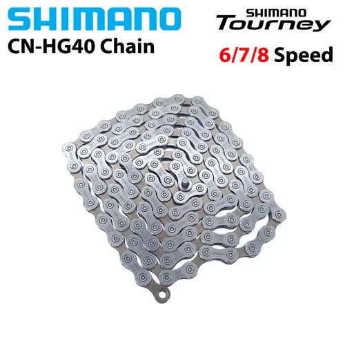 SHIMANO TOURNEY HG40 Cadena de 6/7/8 velocidades 116 eslabones para bicicleta de montaña MTB piezas originales de cadenas de bicicleta