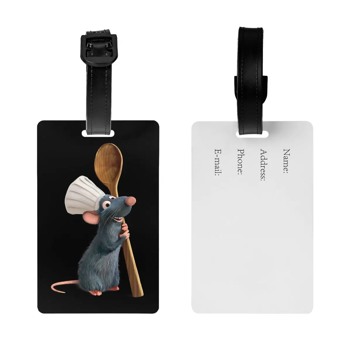 Ratatouille Chef Remy Met Lepel Bagagelabel Voor Reiskoffer Privacy Cover Naam ID-Kaart