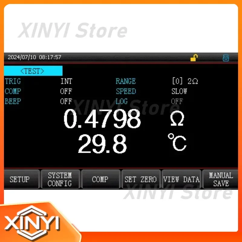 for UT3510+ Series UT3513+ Bench Micro Ohm Meter 20kOhm Low Resistance Tester 4.3 Inch TFT LCD Display RS232 RS485 HANDLER