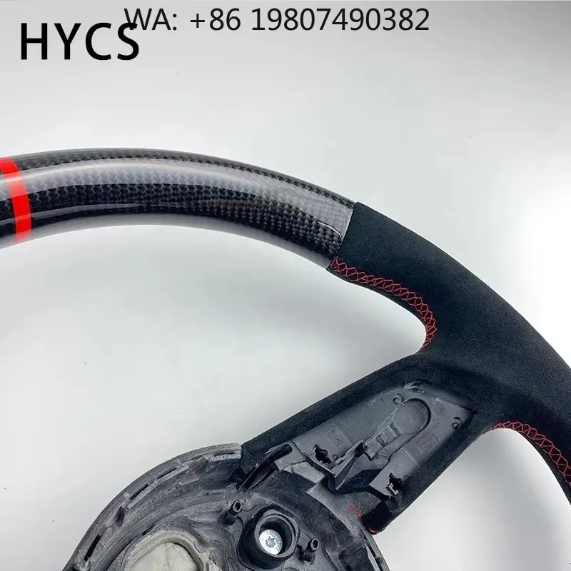 Volante de Fibra de Carbono Real, Acessórios de Tuning Personalizados para Interior, Acessórios de Upgrade de Alta Qualidade para Sedan