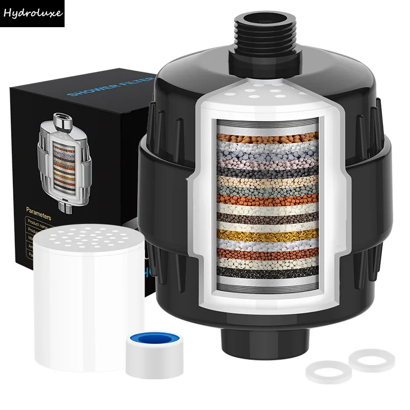 15/20 Stages High Output Shower Water Filter Removes Chlorine Fluoride Heavy Metals Filter Softens High Quality Shower Head Filt