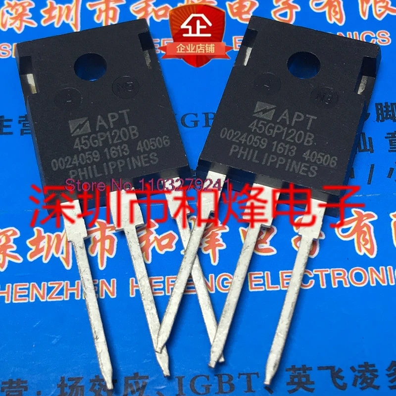 (2 PÇS/LOTE) APT45GP120B TO-247 1200V 100A. Estoque original em estoque