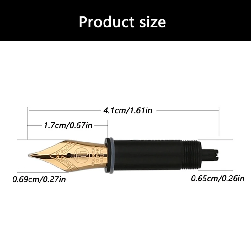  Interchangeable Metal Pen Point Multipurpose Fountain Pen Tip Replacement for Handwriting Practice Sketching Drawing