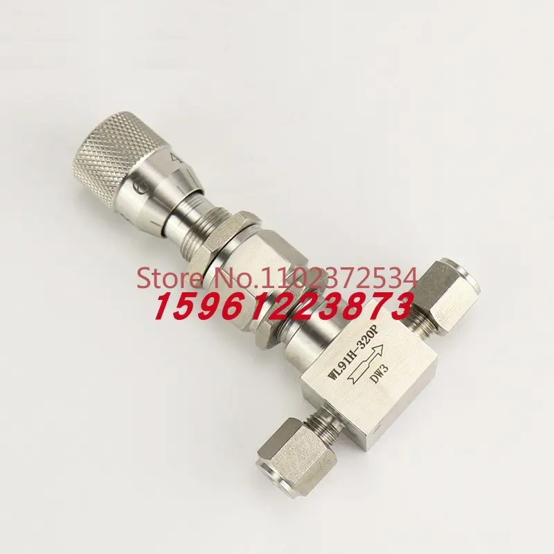 Stainless steel WL91H-160P ferrule type micro regulating valve High precision high pressure needle valve Liquid flow valve