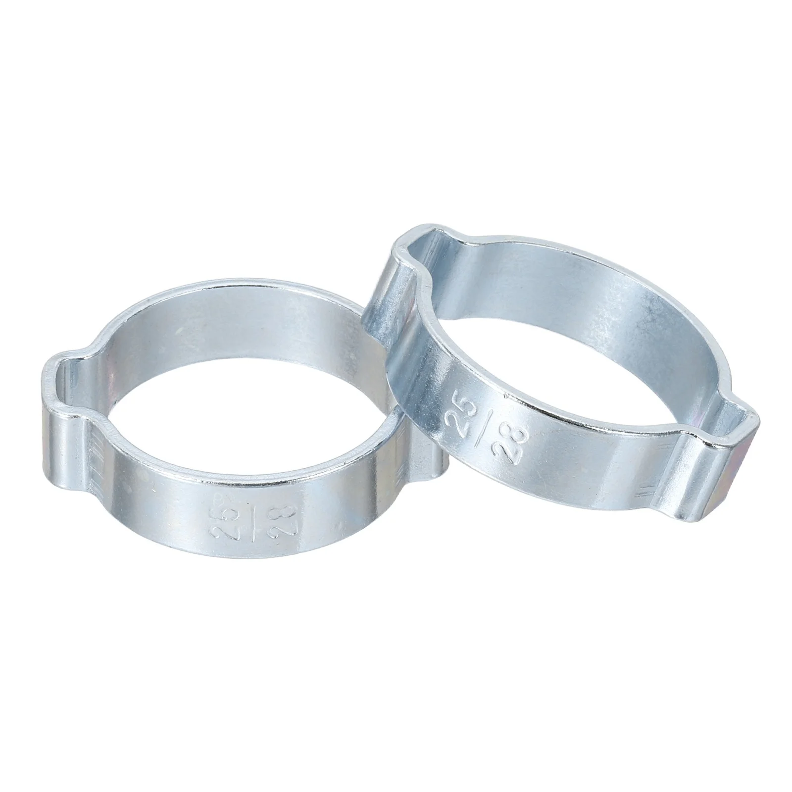 Uxcell 40/60/100pack 3-28mm Double Ear Hose Clamp Galvanized Steel Air Silicone Petrol Water Fuel Hose Pipe O Clip Crimp Rings