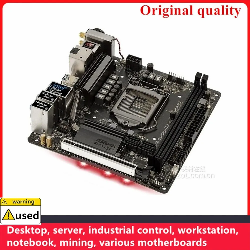 Used For ASROCK Z370 Gaming-ITX/ac Gaming-ITX MINI ITX Motherboards LGA 1151 DDR4 32G For Intel Z370 Desktop Mainboard