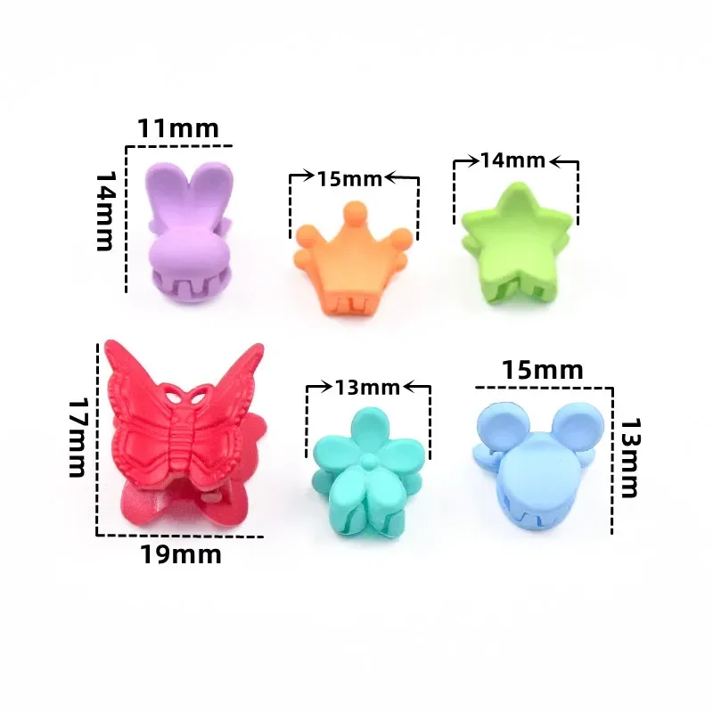 10-50Pcs/Pack Mixed Colours Mini Butterfly Hair Clips Hair Styling Accessories Tool Plastic Mini Cute Claw Hair Clip Hair Clips