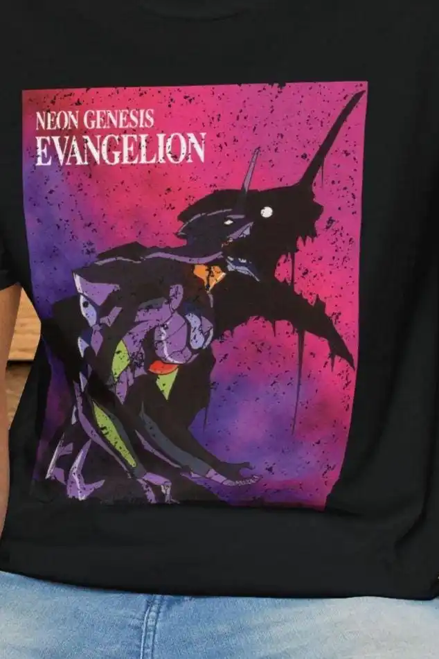 Neon Genesis Evangelion Anime Unit 01 Printed T-shirt Men's and Women's T-shirt Men's Top Sports T-shirt 2026 Summer New Tee