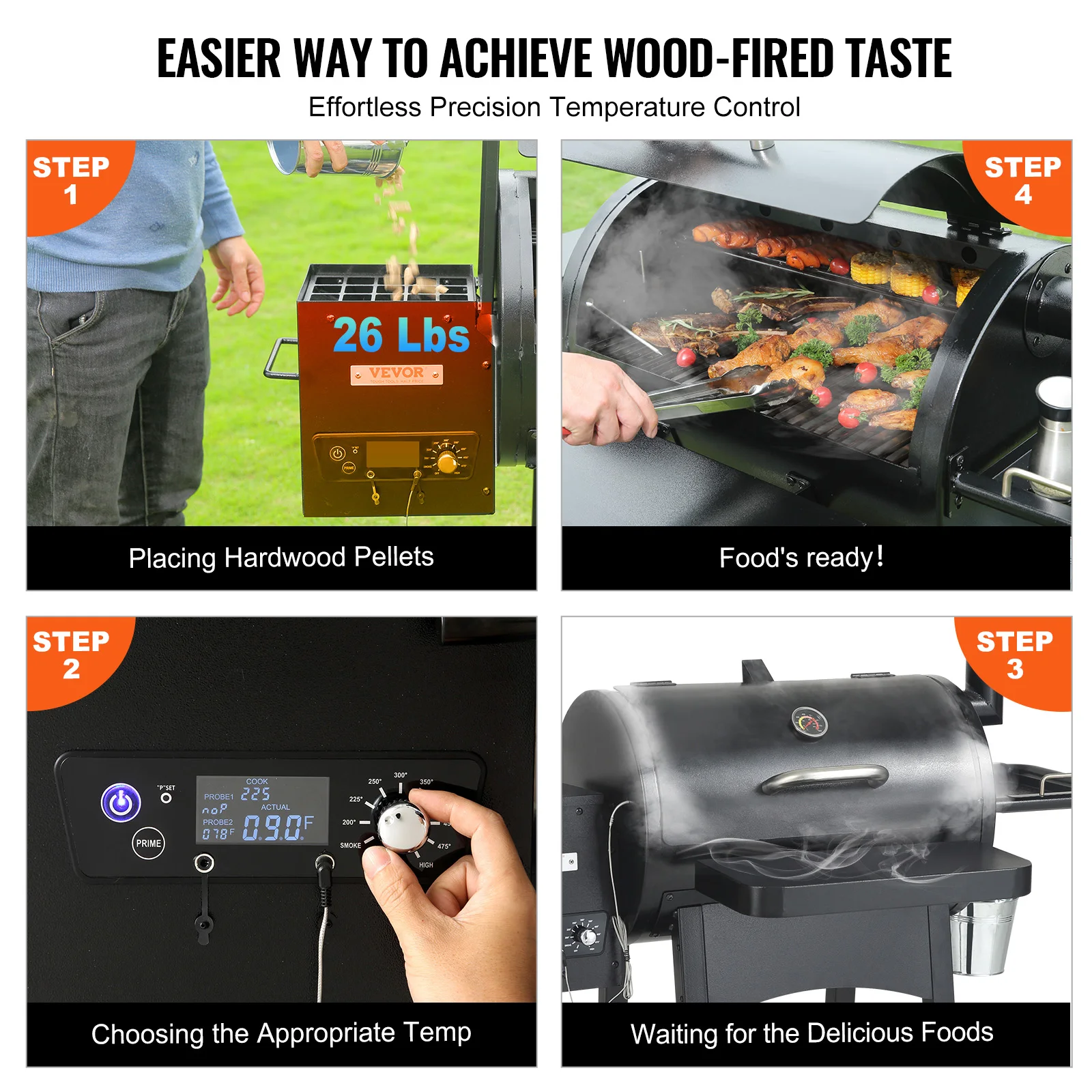 SucceBuy Draagbare houtskoolgrill Propaangasgrills met deksel en winkelwagen Zware ijzeren BBQ-grill voor buiten koken Barbecue