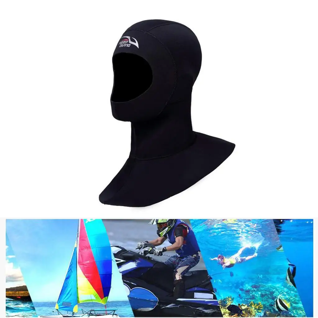 3mm Neoprene Diving Wetsuit Hood Full Face Mask Thermal Head Warmer for Sailing Snorkeling Diving Gear
