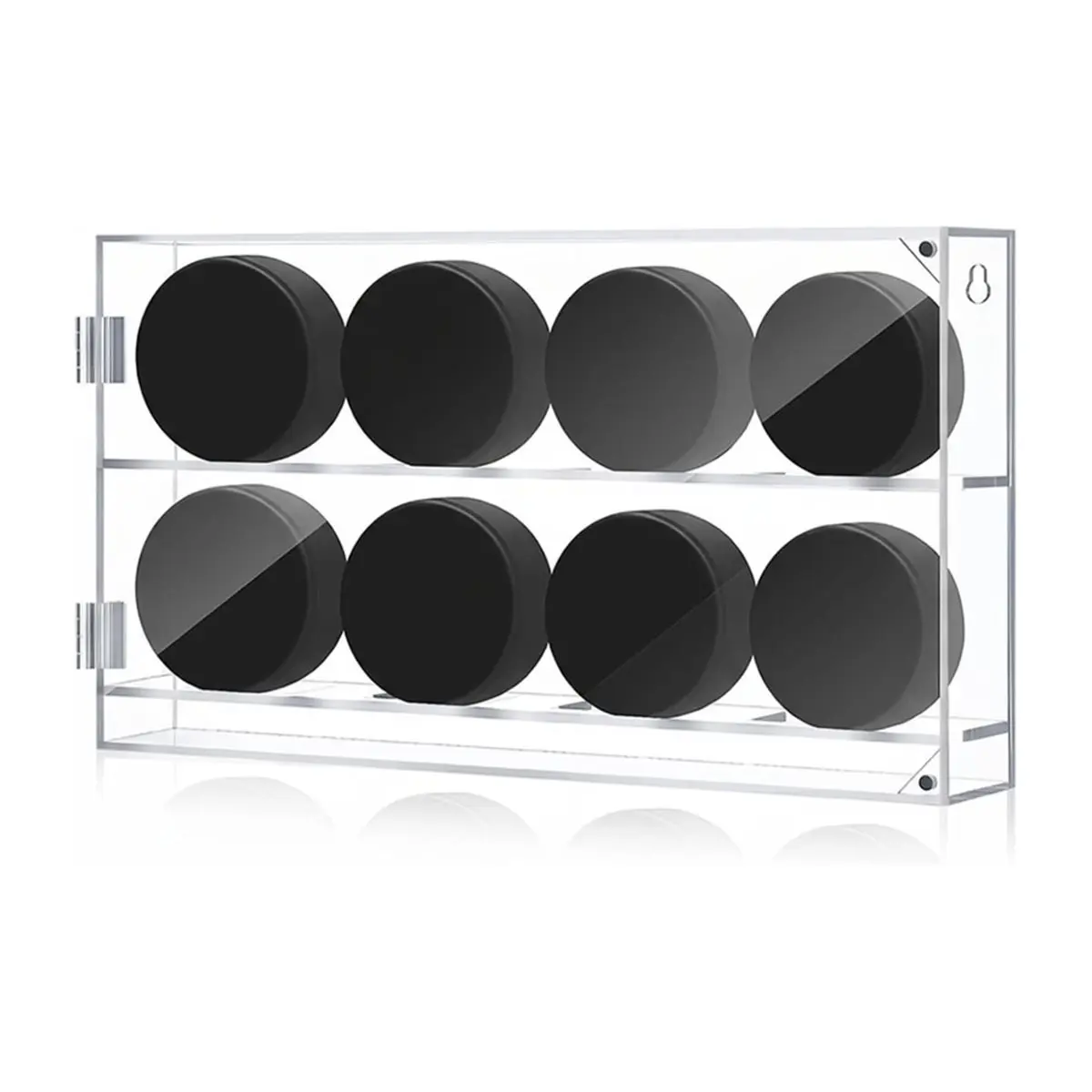 Acrylic Hockey Puck Display Case Holders Shadow Box Showcase Wall Mount Desktop for Ice Hockey