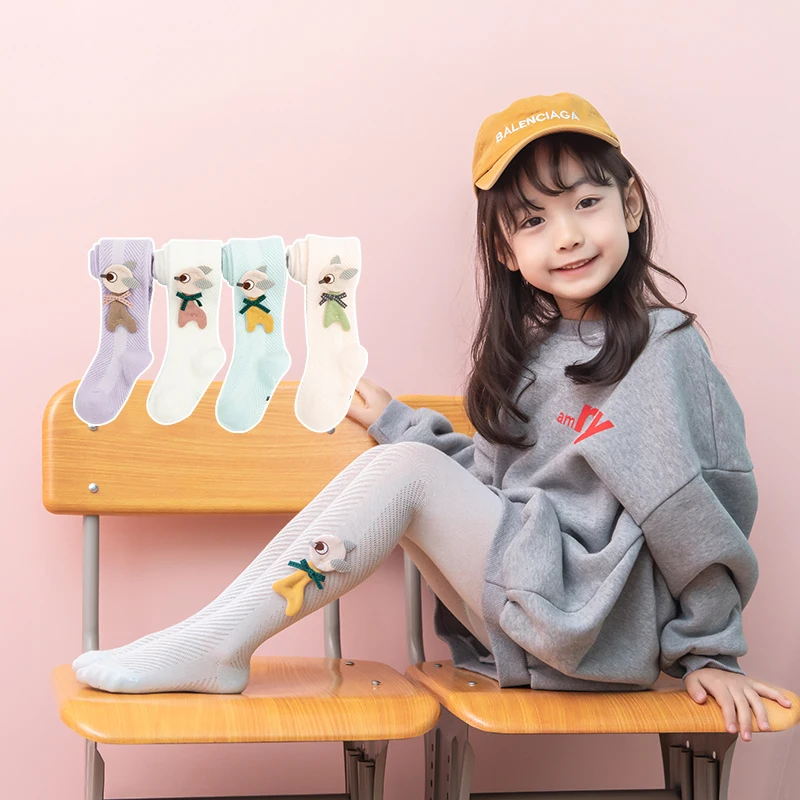 Little Girls Summer Three Dimensional Cartoon Bird Breathable Anti Mosquito Pantyhose Light Thin Elastic Skin-Friendly Leggings