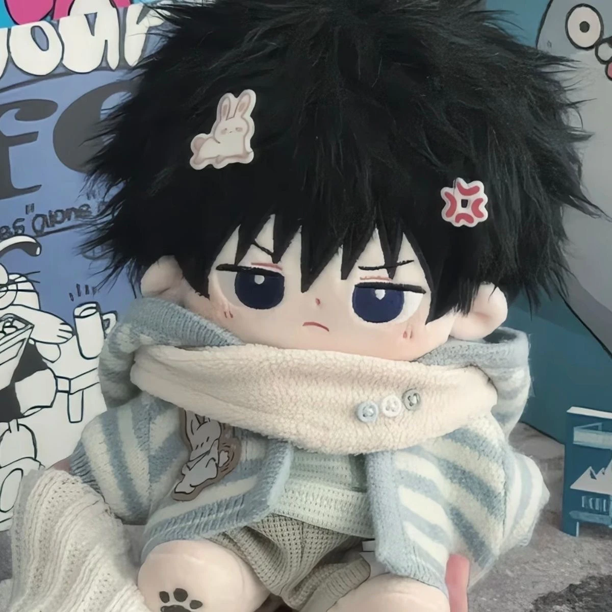 Cotton Doll Cartoon Gift, Jogo de Anime, Jujutsu Kaisen, Fushiguro, Megumi Cosplay, Bebé Peludo Nu, Sem Ossos, 20cm