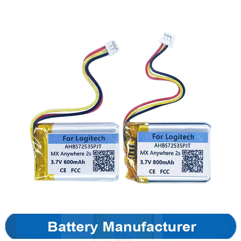 Oryginał zastępuje 600mAh 800mAh AHB572535PJT bateria do Logitech MX Anywhere 2 2S bezprzewodowa mysz do gier akumulator AKKU