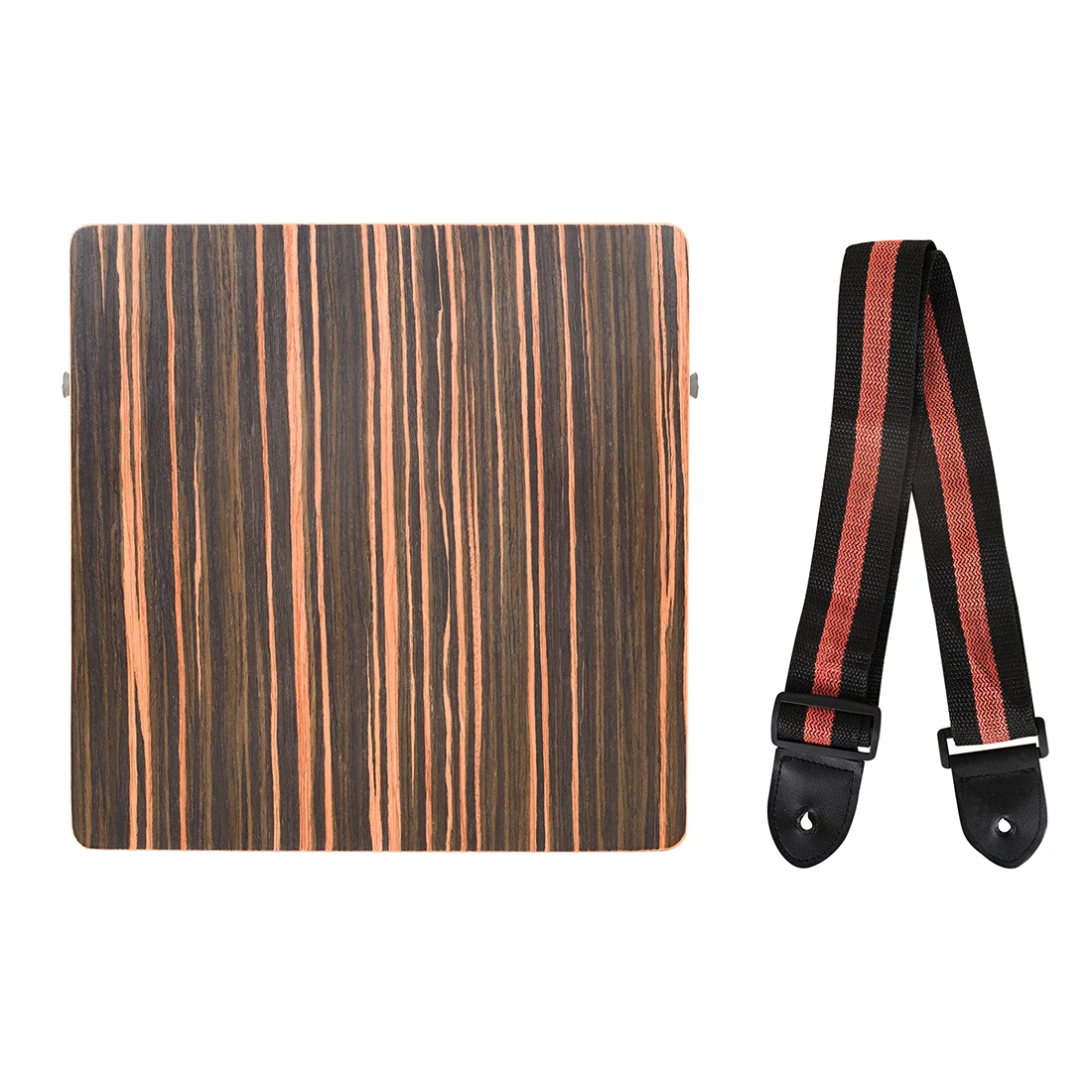 High Quality Ebony Fraxinus Wood Tourism Drum Rectangle Portable Cajon Travel Box Drum
