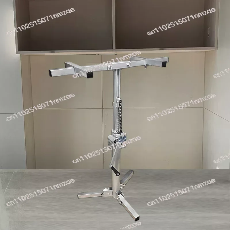 2.5M Stainless Steel Lifting Platform, Hand Cranked & Electric Dual-use Wall Cabinet Bracket, 100KG Load Capacity