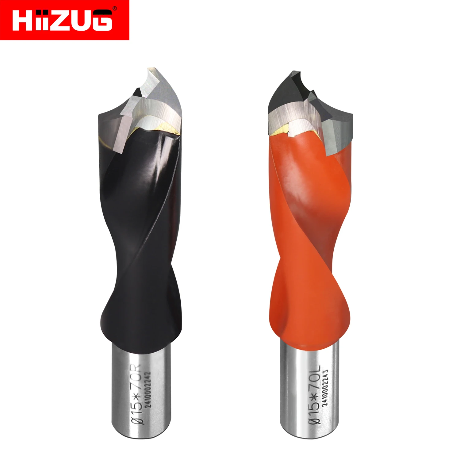 15x70mm Blind Hole Drill Bits L /R Rotation 10mm Shank Three-tip Blind Hole Drill for Woodworking Drilling Wood Hole Drill