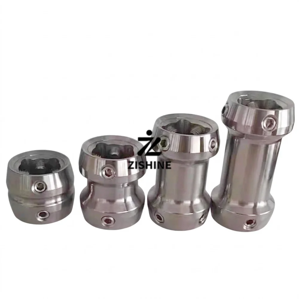 4P27 Prosthesis Double Adapter Bi-Directional Tube Clamp Stainless Steel Titanium 32-75mm for Artificial Limb Leg Alignment