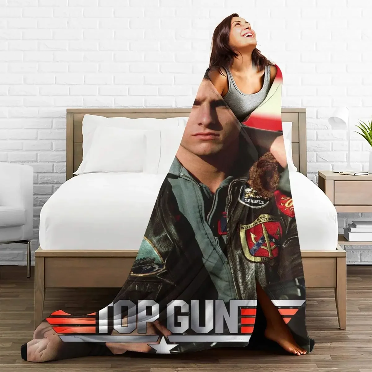 

Baby Blanket Classic Movie Top Gun Plaid Fleece Winter Multifunction Lightweight Throw Blankets for Bedroom Home Bedding Throws