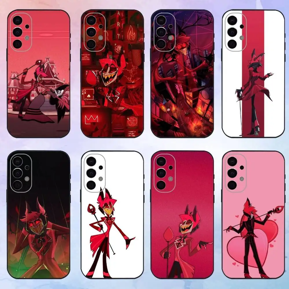 Custodia per telefono H-HazbinS H-Hotels AlastorS per Samsung S25, S24, S23, S22, Cover nera in morbido silicone3G