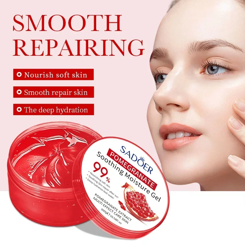 Pomegranate Gel Face Cream Soothes Moisturizes Reduces Acne Repairs After Sun Exposure Skin Care