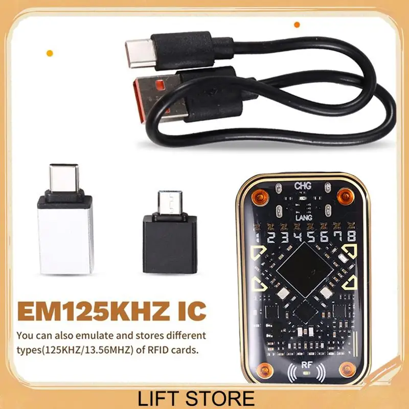 

BTLIFE-Chameleon Ultra V2.0 RFID Смарт-чип-эмулятор + 2Xcuid/UID-брелок 125 кГц 13,56 МГц Декодирование карт NFC Дубликатор
