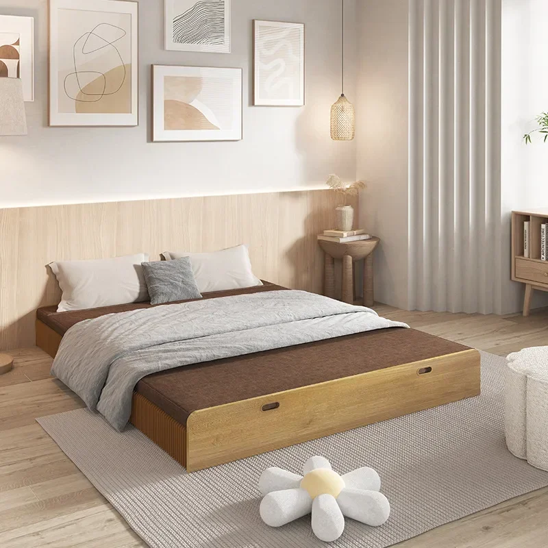 Folding bed portable household retractable double organ paper bed strong